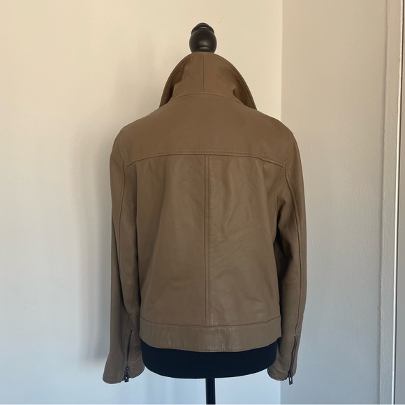 ESPRIT Faux Leather Moto Jacket - Warm Gray/Taupe/Tan - Picture 7 of 12
